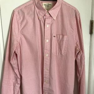 Abercrombie and Fitch Pink Check Button Up Shirt L